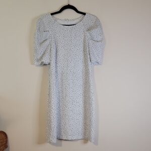 Banana Republic White and Black Midi Dress